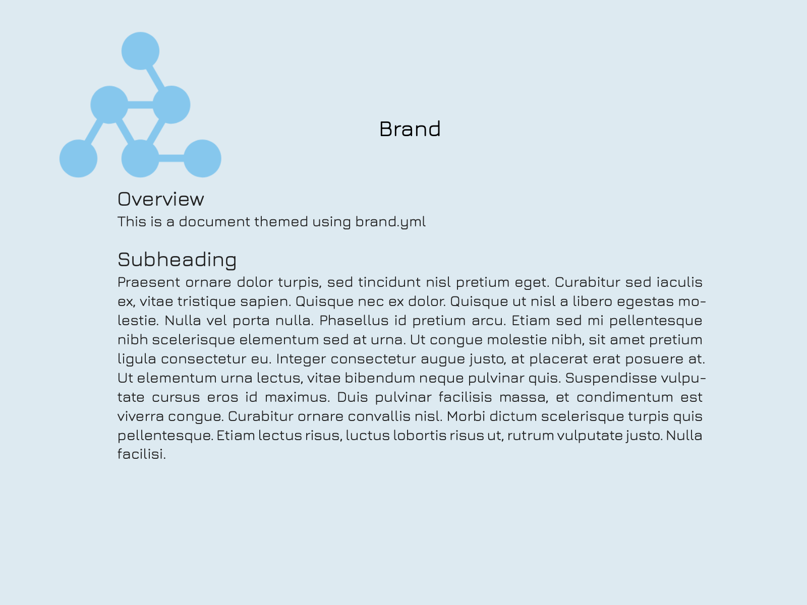 Screenshot of a PDF document. The text is dark grey on a light blue background, using a rounded sans-serif typeface, a logo appears in top right of the page.